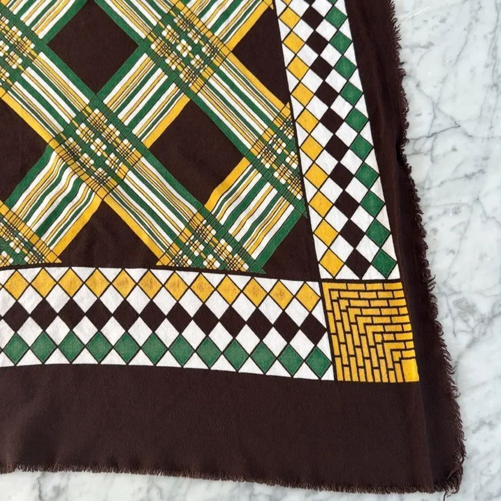 Vintage 60’s - 70’s Scarf Neck Tie Accessory 25x31” - Picture 2 of 5